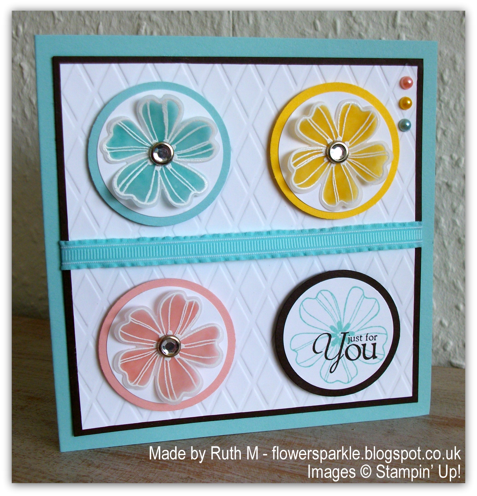 Flower Sparkle Vellum Flowers Just For You Card Inkspirational Aug