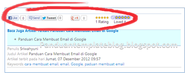 Cara Memasang Tombol Like, Twitter, Google + Cara Memasang Tombol Like, Twitter, Google +