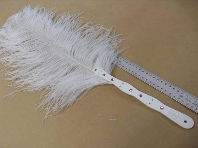 Flo Foxworthy Showgirl Costumier Making ostrich feather fans with