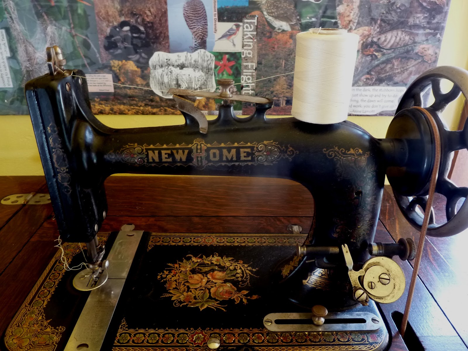 the common milkweed New Home Treadle Sewing Machine