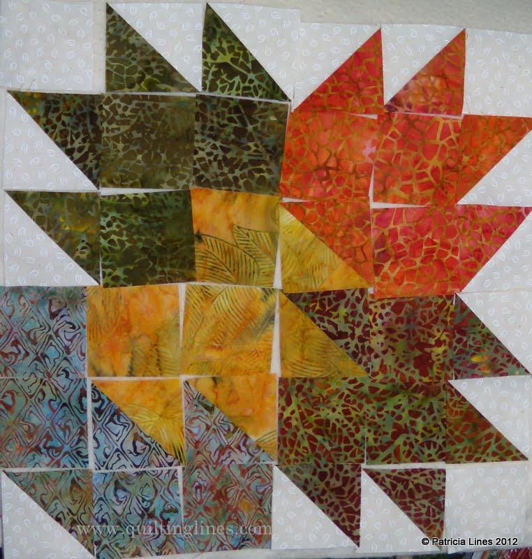 Quilting Lines Leaf Vase Block Tutorial