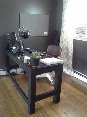 Home office DIY build rustic desk