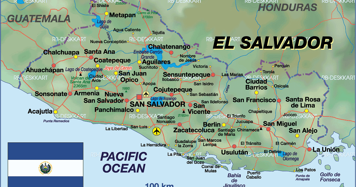 EL SALVADOR GEOGRAPHICAL MAPS OF EL SALVADOR Klima Naturali™