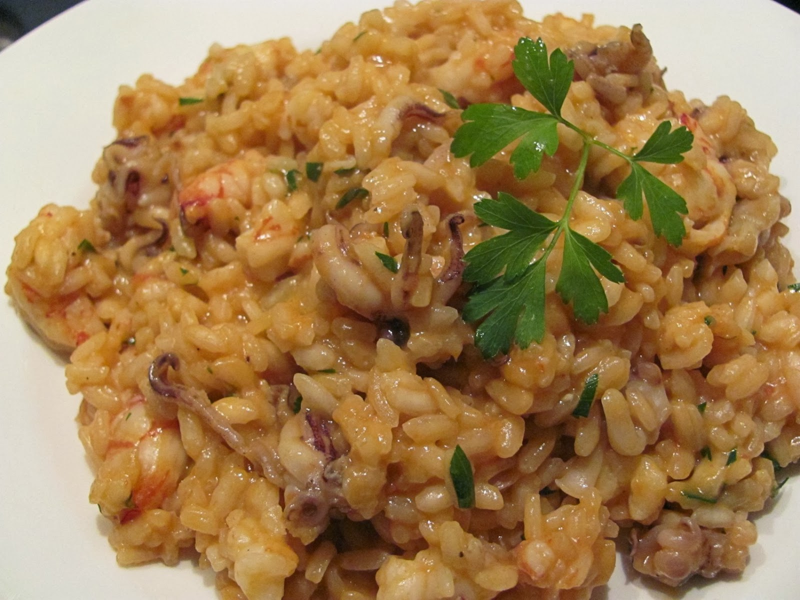 La Cucina di Pucci Risotto cremoso ai gamberi e ciuffetti di calamari