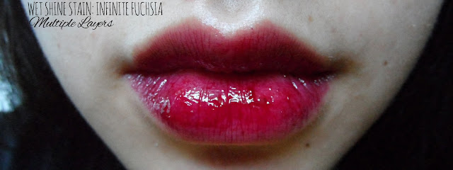 color caresse infinite fuchsia lip swatch