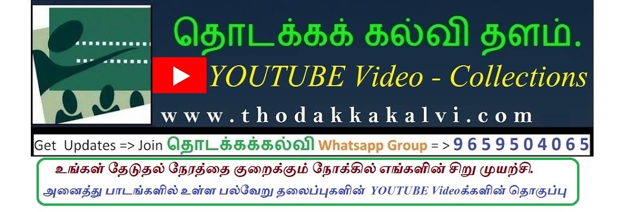 Thodakkakalvi-YouTube Collections