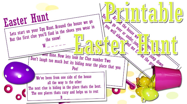 at home craft Easy Easter hunt for children to print