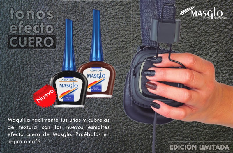 Esmaltes de uñas efecto cuero de Masglo Esmaltes de uñas efecto cuero de Masglo