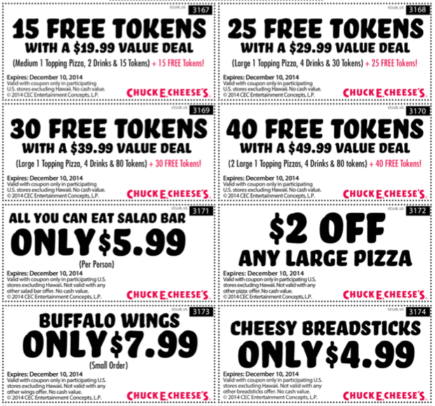 Chuck e cheese 347 printable coupon