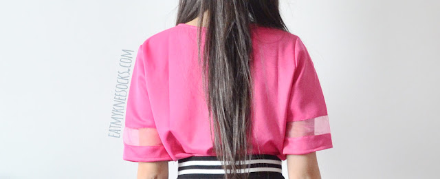 CrossWalk Fashion Review: Pink Mesh T-Shirt