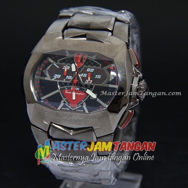 Jam Tangan Lamborghini Lozenge Black Red Jam Tangan