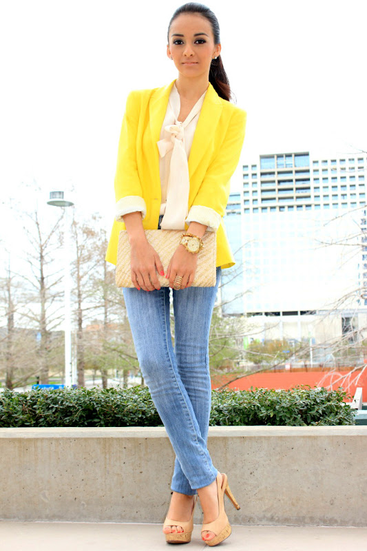 yellow blazer shoes