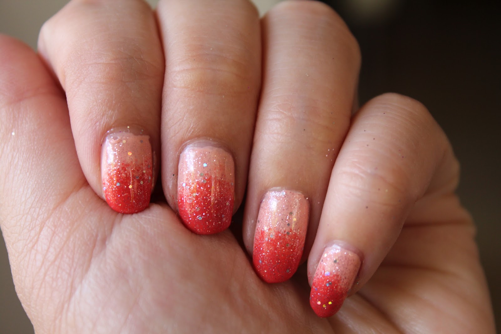9. Two Color Glitter Gradient Nails - wide 10