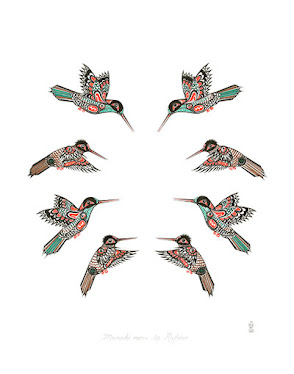 #0013 Mumuhi Manu ke RUFOUS 22"x28" Prints @ $100.00