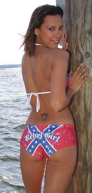Confederate Flag Bikini Black Girl