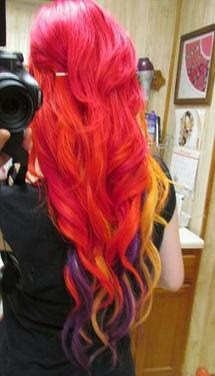 red hair tutorial
 on Little Black Cherry: Red / Orange / Purple Hair Tutorial - No Need to ...