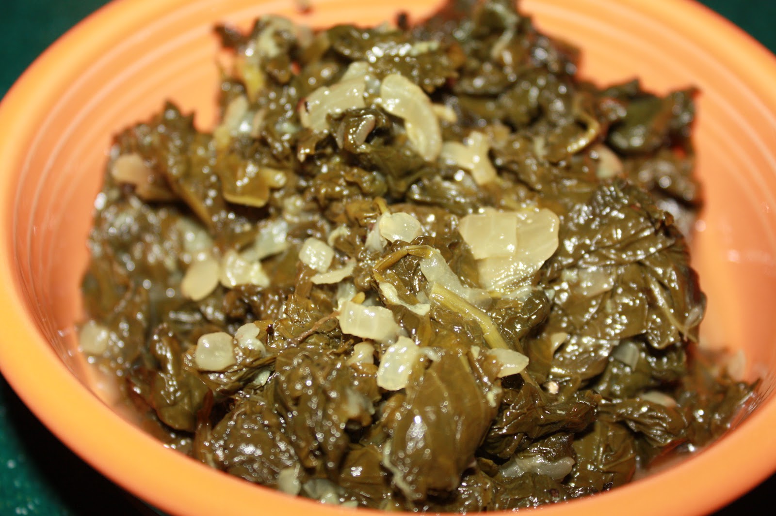 Fleur de Lolly Slow Cooked Kale with Smoked Ham Hock and Onions