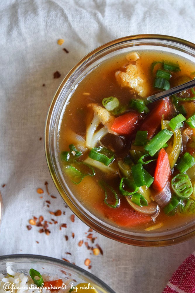 fascinatingfoodworld Veg in Soy garlic sauce and Fried rice