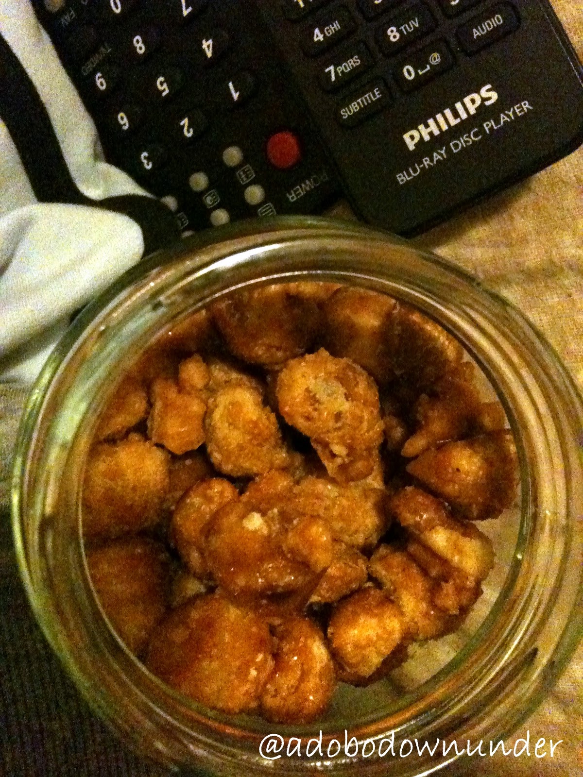 adobo down under Maple caramelized macadamia nuts