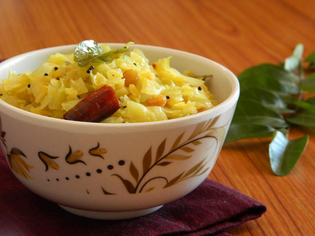 Cabbage Pesarapappu Kura Cabbage Moong Dal Curry Blend with Spices
