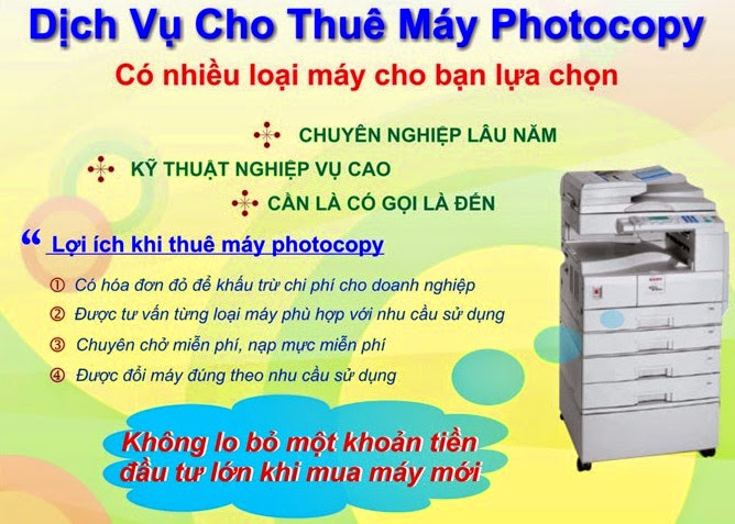 Cho thuê máy photocopy tại Biên Hòa - Đồng Nai