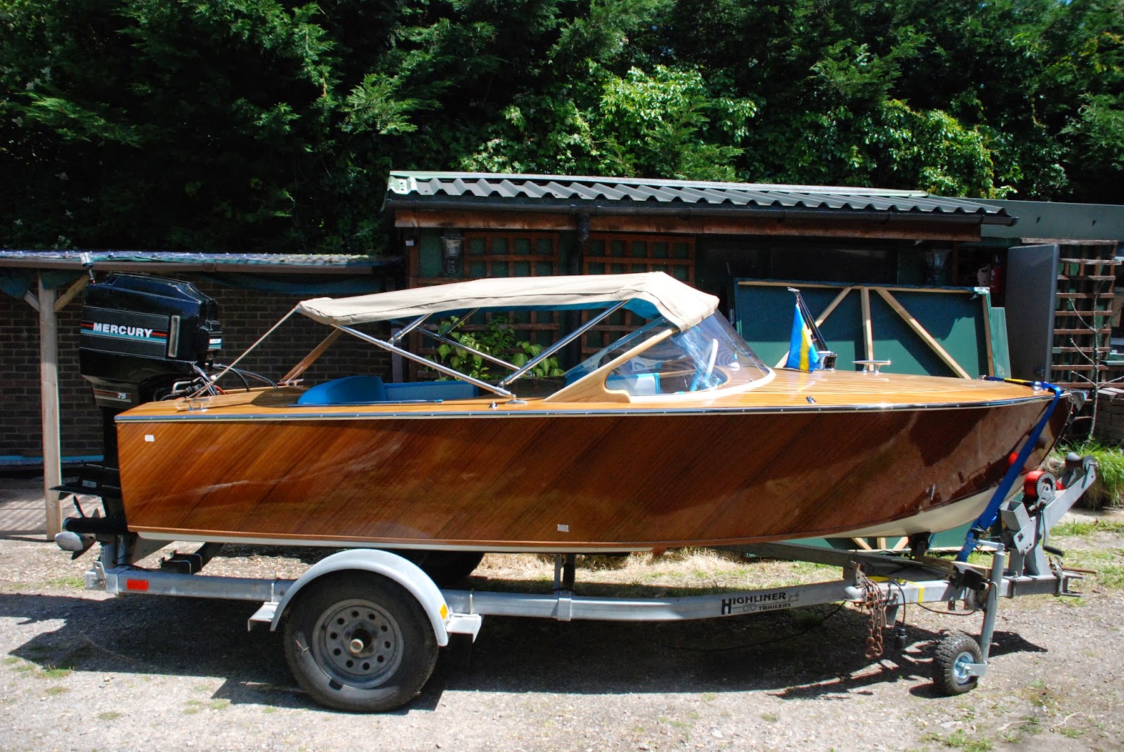 my wooden speed boat build Boat canopy