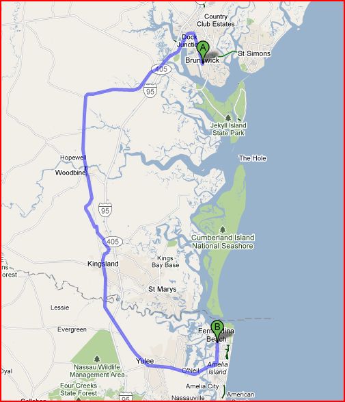 Eastern Shore Bicycle Tour 2011 Brunswick, GA, to Fernandina Beach, FL