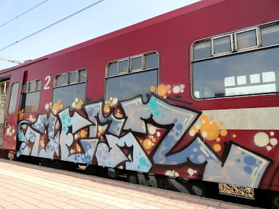 Action painting bringing art to the trains