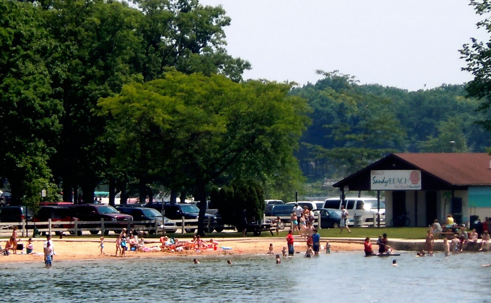 Sandy Beach of Baw Beese Lake Hillsdale MI