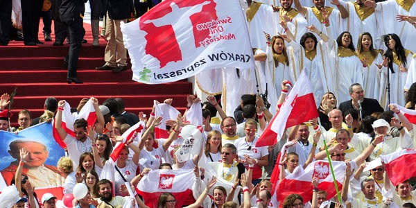 Alegria Polonesa durante o anúncio da próxima JMJ