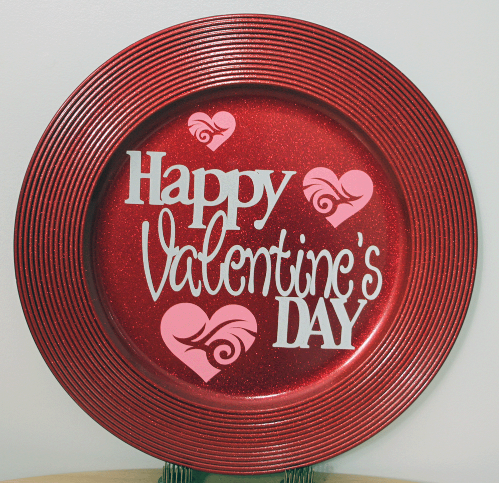 Croatian Crafter Happy Valentine's Day Charger Plate