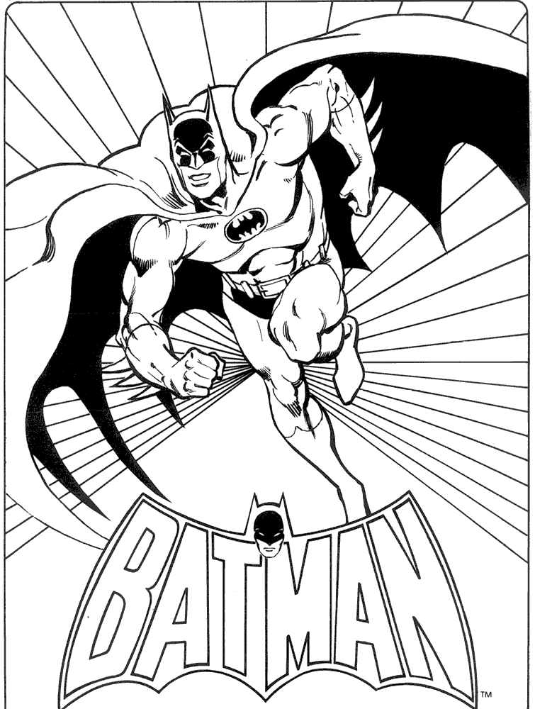 Cartoons Coloring Pages: Batman and Robin Coloring Pages