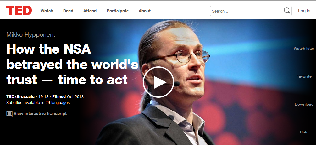 https://www.ted.com/talks/mikko_hypponen_how_the_nsa_betrayed_the_world_s_trust_time_to_act?language=pt-br