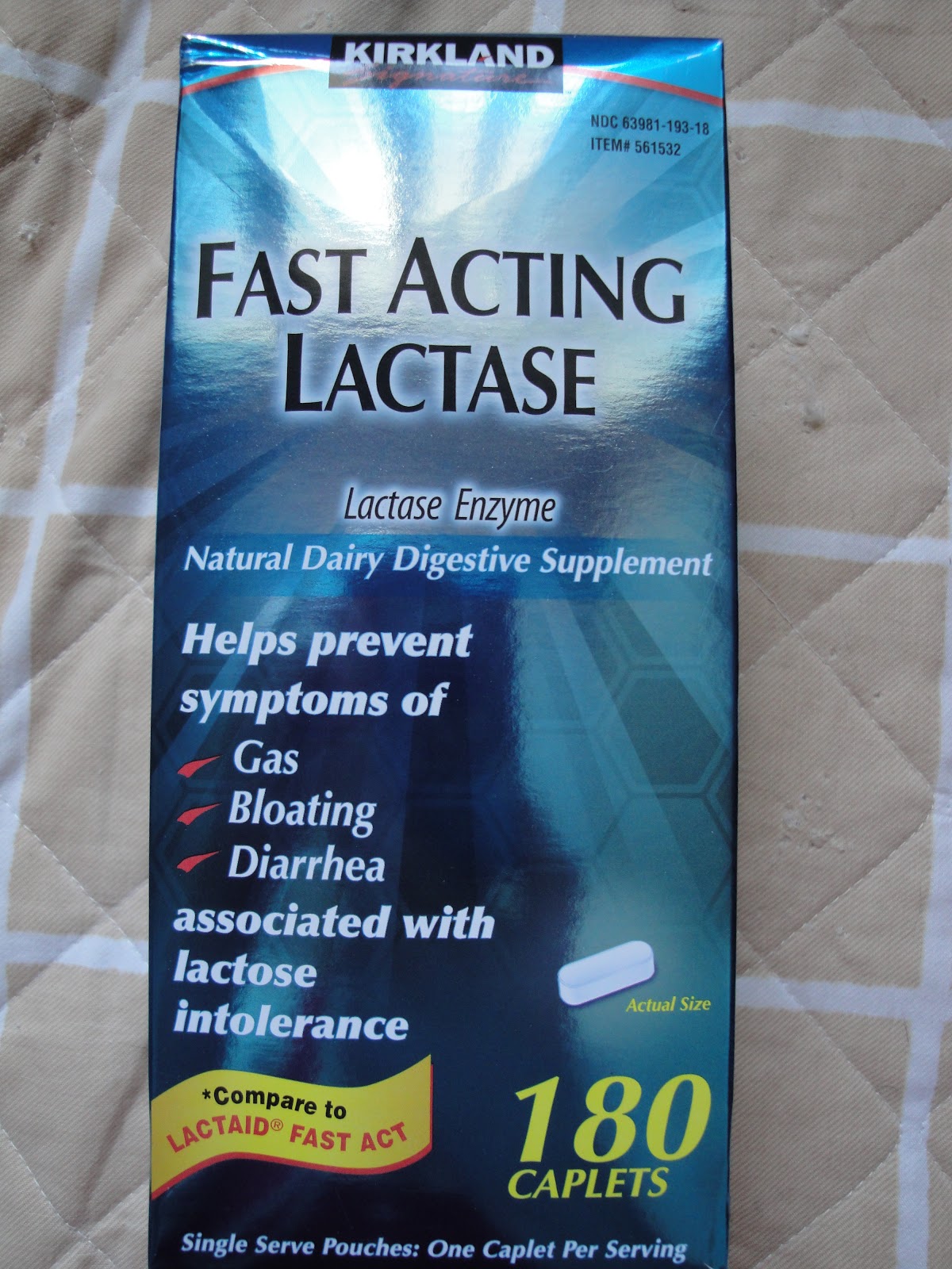 Sabor sem lactose Fast Acting Lactase Kirkland Signature