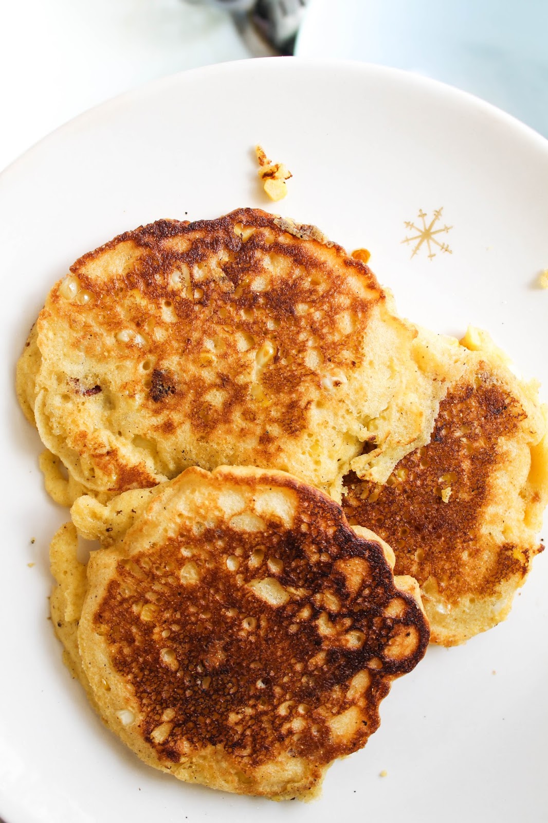 The Quixotic Table Corn Pancakes with Bacon