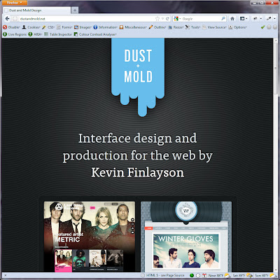 Screen shot of http://dustandmold.net/.