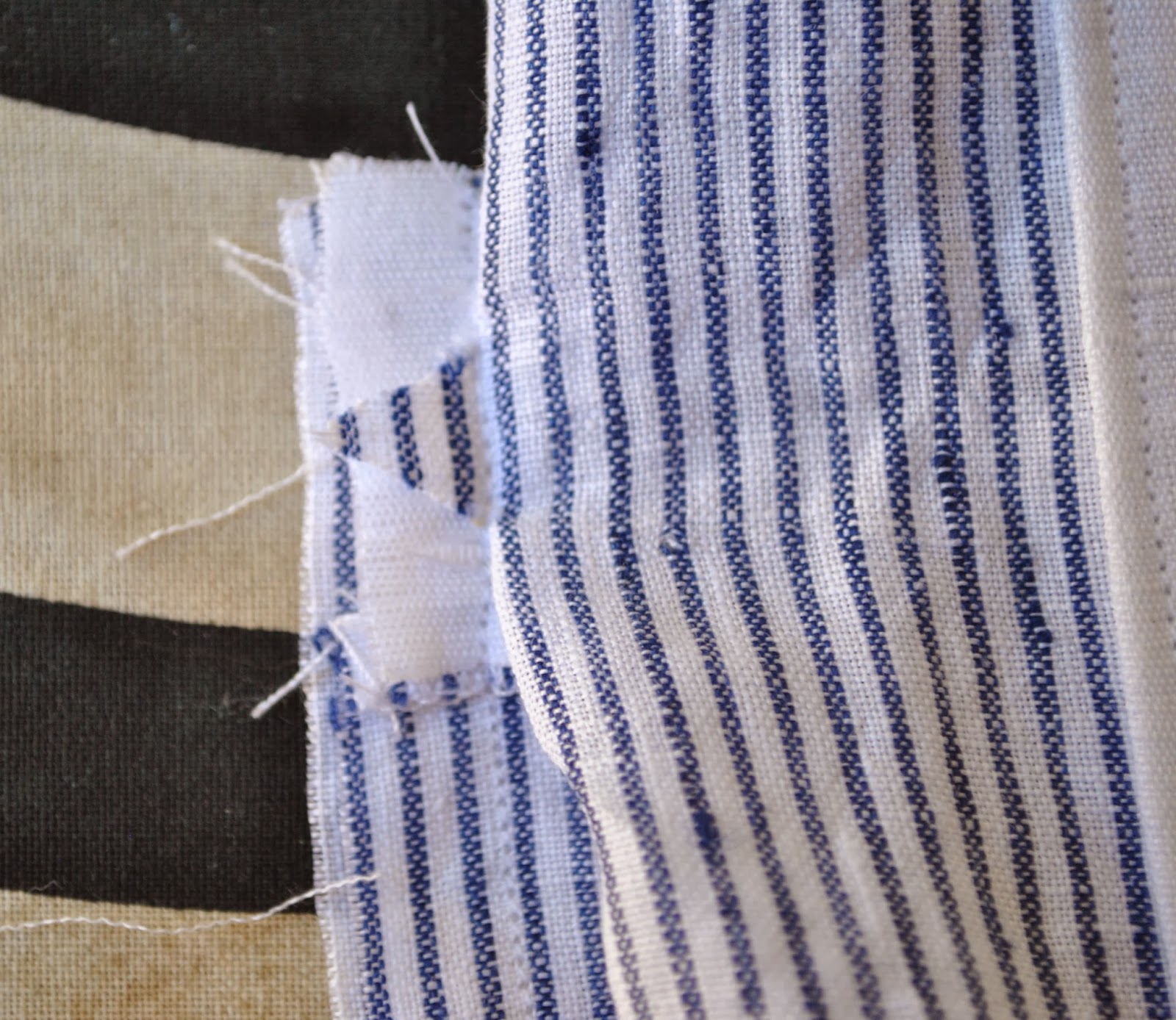 Handmade by Carolyn Double welt pocket with looped button closure