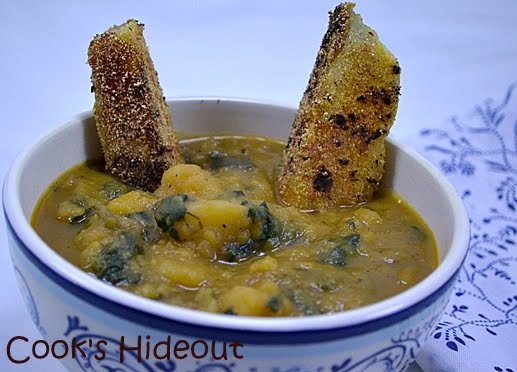 Cook's Hideout: Baked Potato Soup with Crusty Potato Wedge