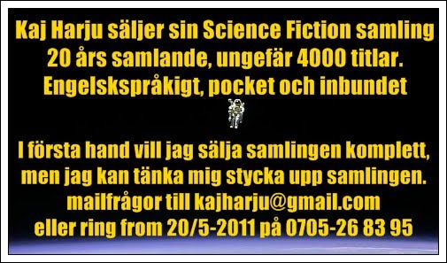Science Fiction samling till salu