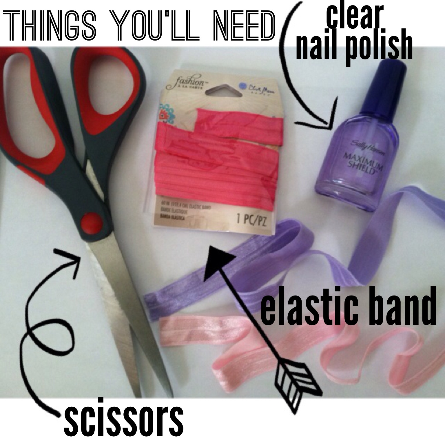 diy ribbon hair ties
