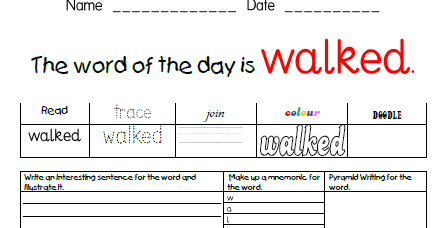 Classroom Freebies: word of the day freebie altered for older kids