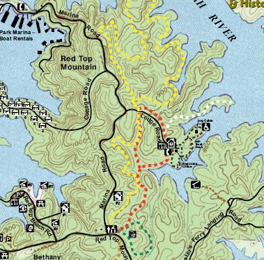 Red Top Mountain Trail Map The Road Junkies
