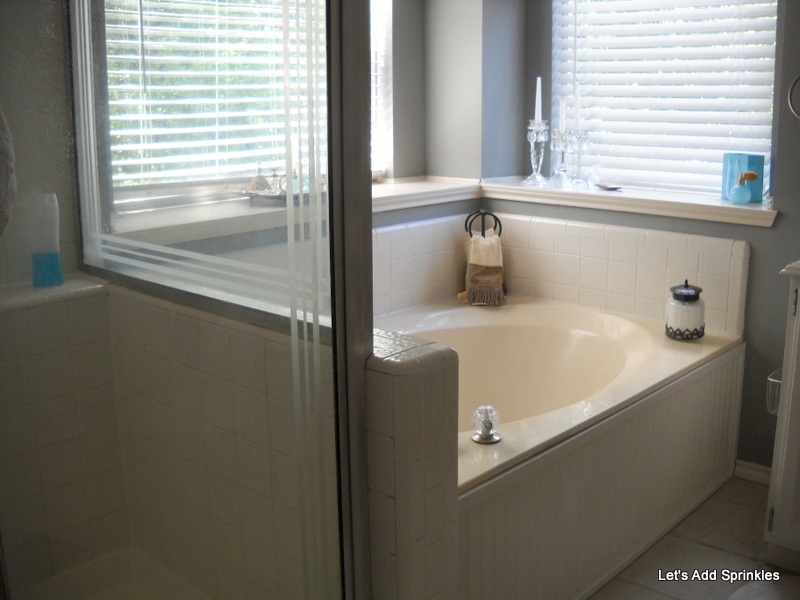 Let's Add Sprinkles Oven Cleaner on the Shower Surround