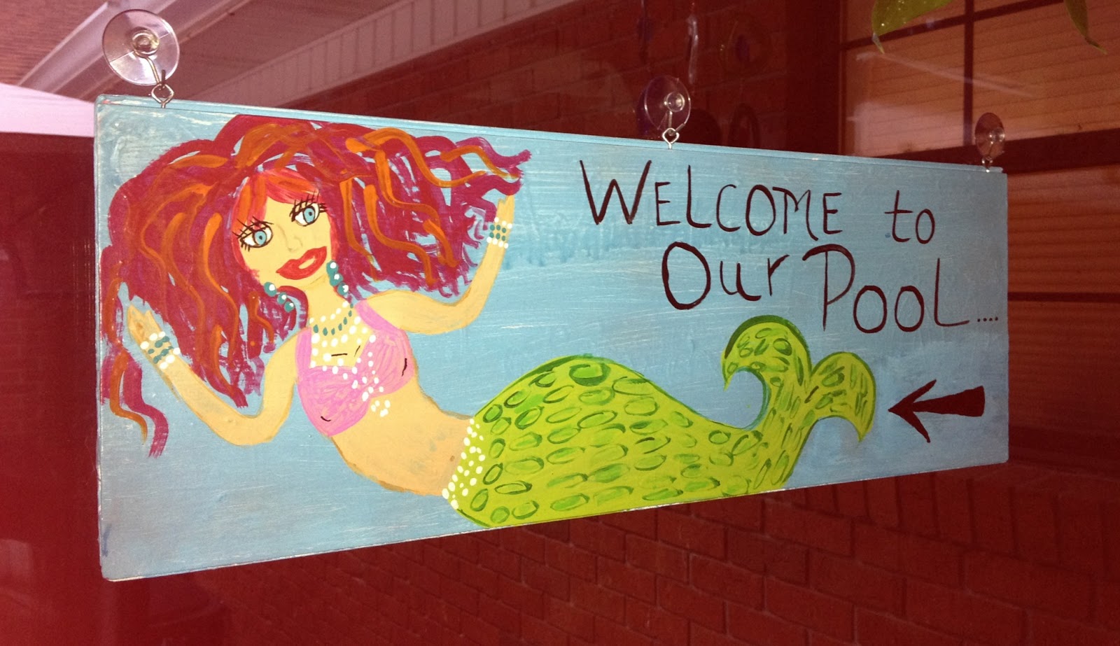 Mermaid Pool Sign!