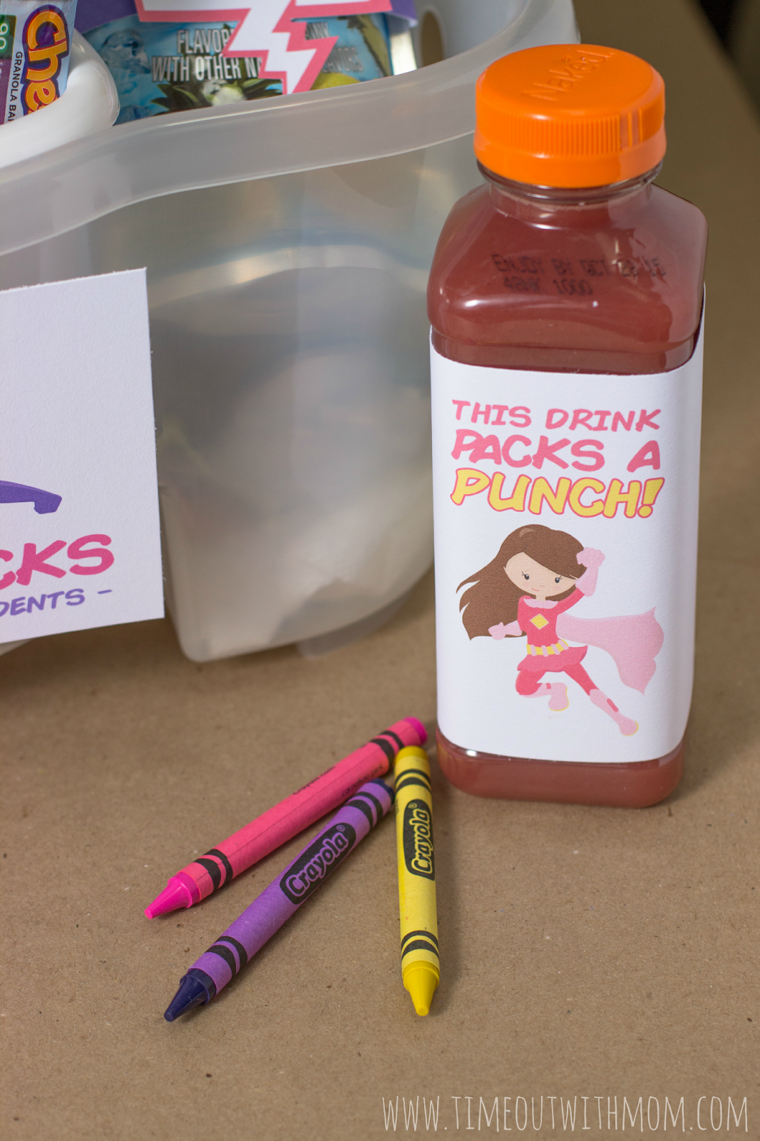 Back to School Superhero Snack Station with Free Superhero Girls Printable