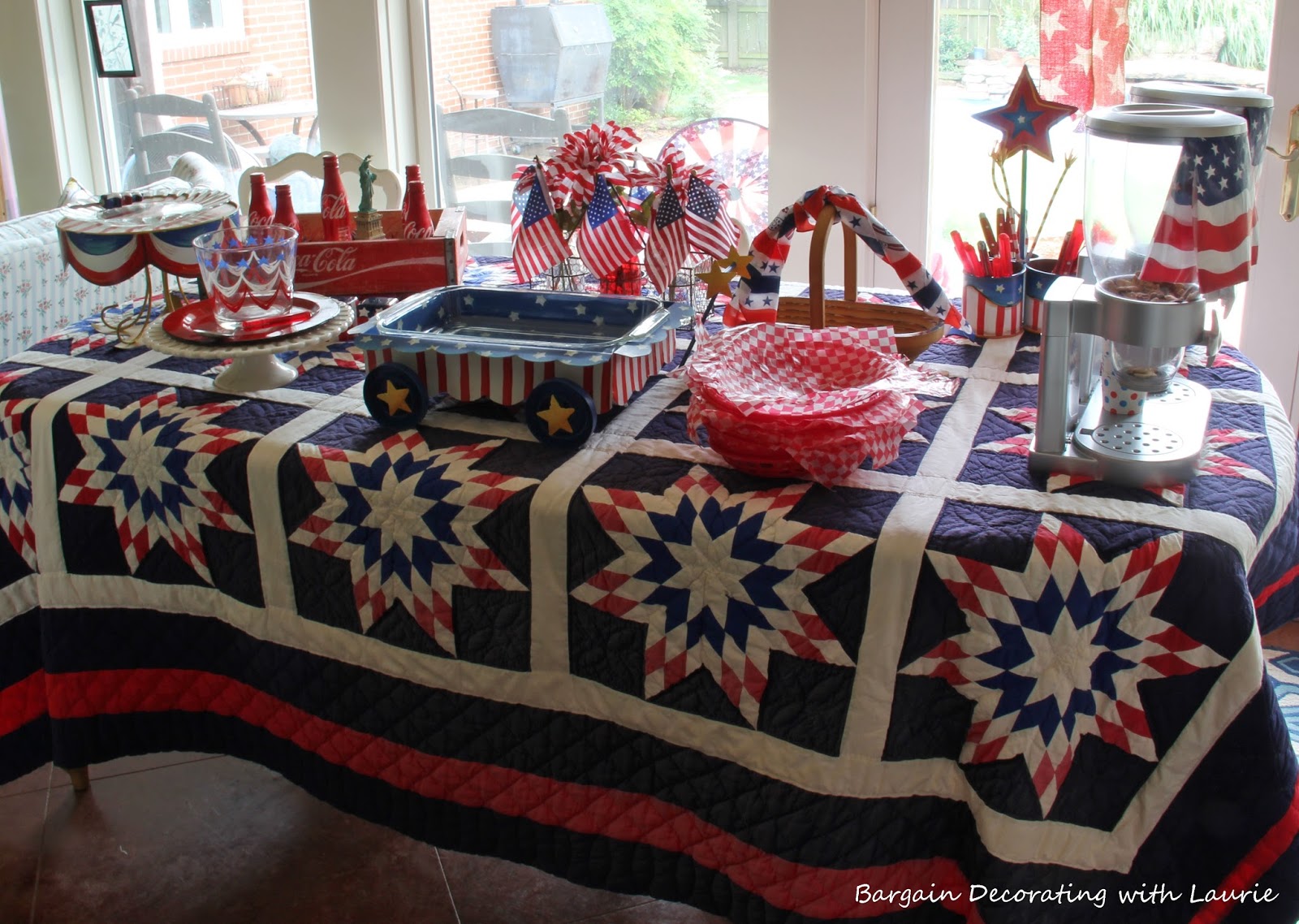 Bargain Decorating With Laurie Red White And Blue Snack Table