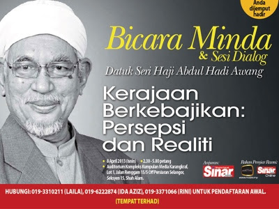 BICARA MINDA & SESI DIALOG : KERAJAAN BERKEBAJIKAN - PERSEPSI DAN REALITI