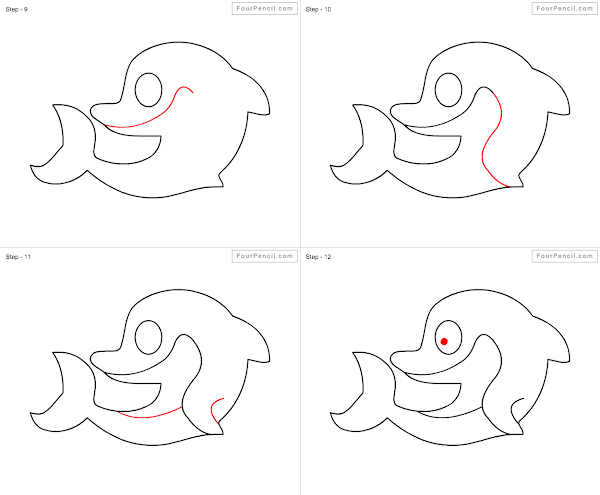 How to draw Dolphin - slide 1