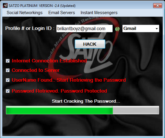 Satzo Password Hacking Gmail Yahoo Hotmail