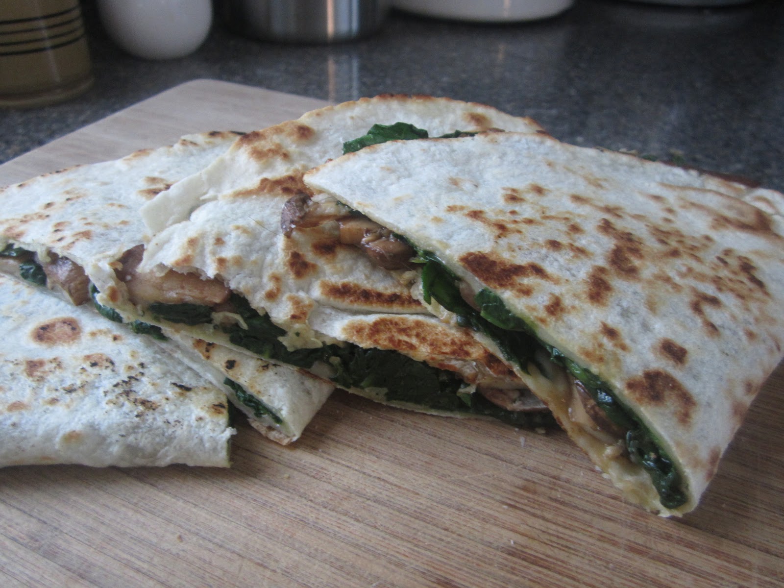 Spinach & Mushroom Quesadillas